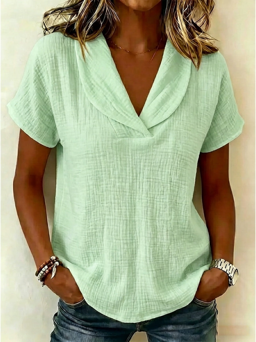 Summer knitted short-sleeve