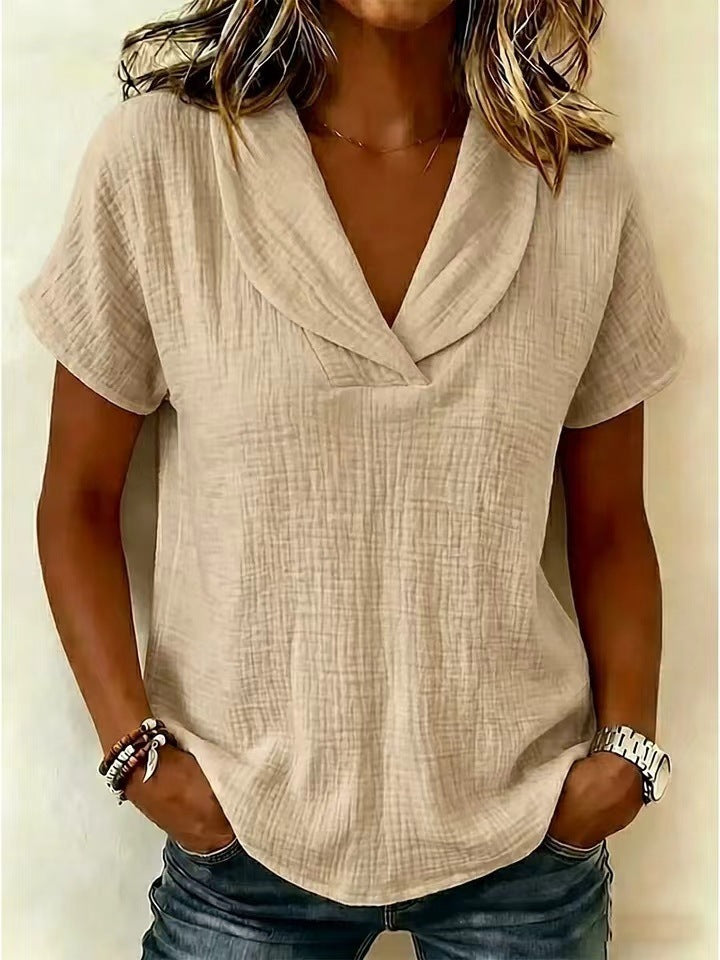 Summer knitted short-sleeve