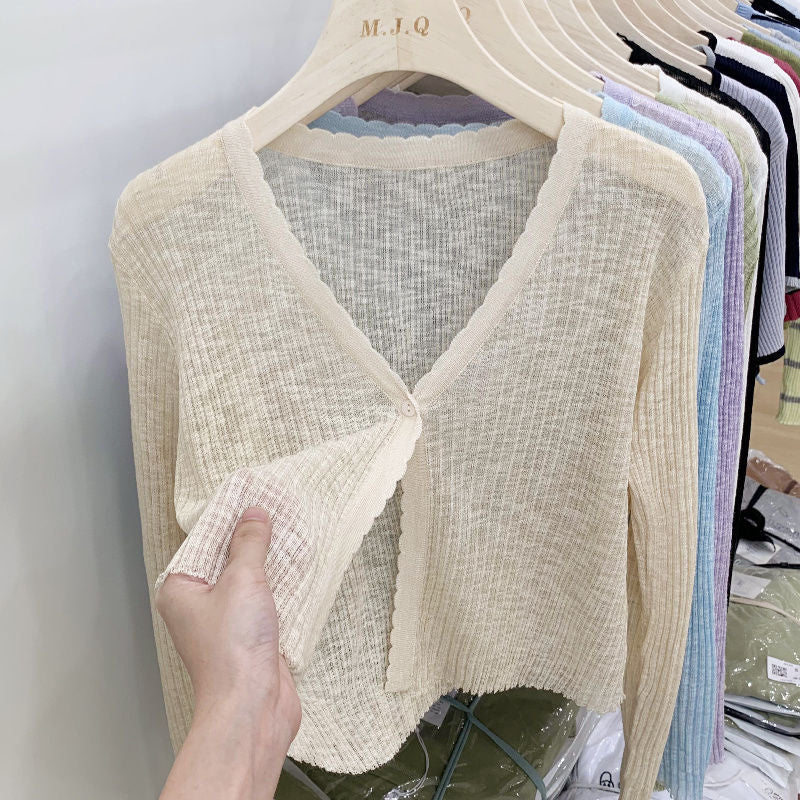 Summer knitted sun-protective cardigan top