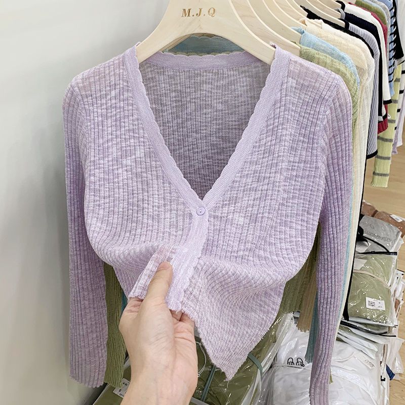 Summer knitted sun-protective cardigan top