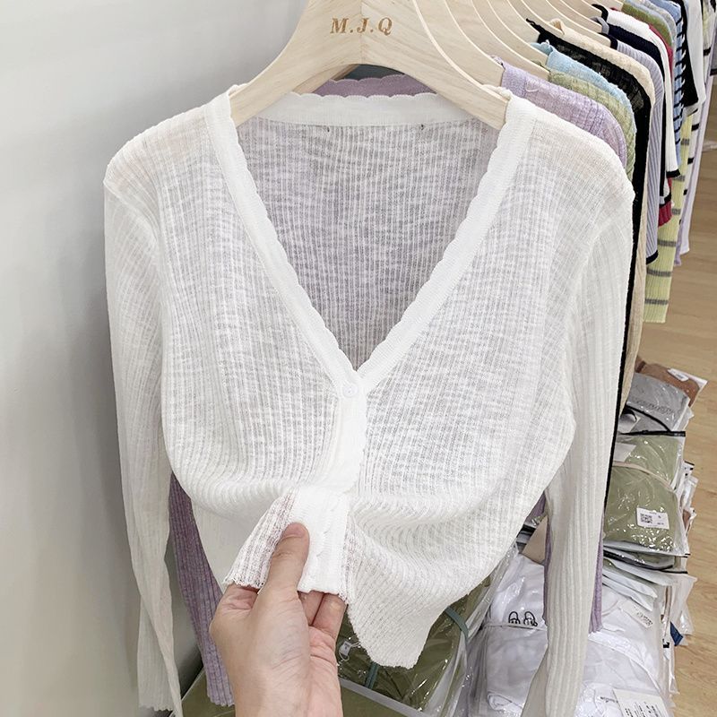 Summer knitted sun-protective cardigan top