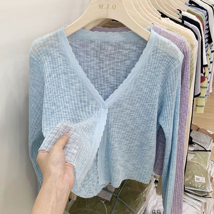 Summer knitted sun-protective cardigan top