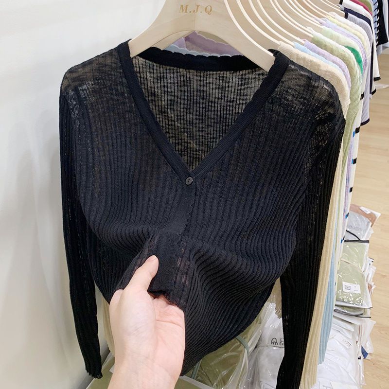 Summer knitted sun-protective cardigan top