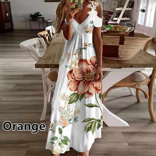 Summer lace halter V-neck dress