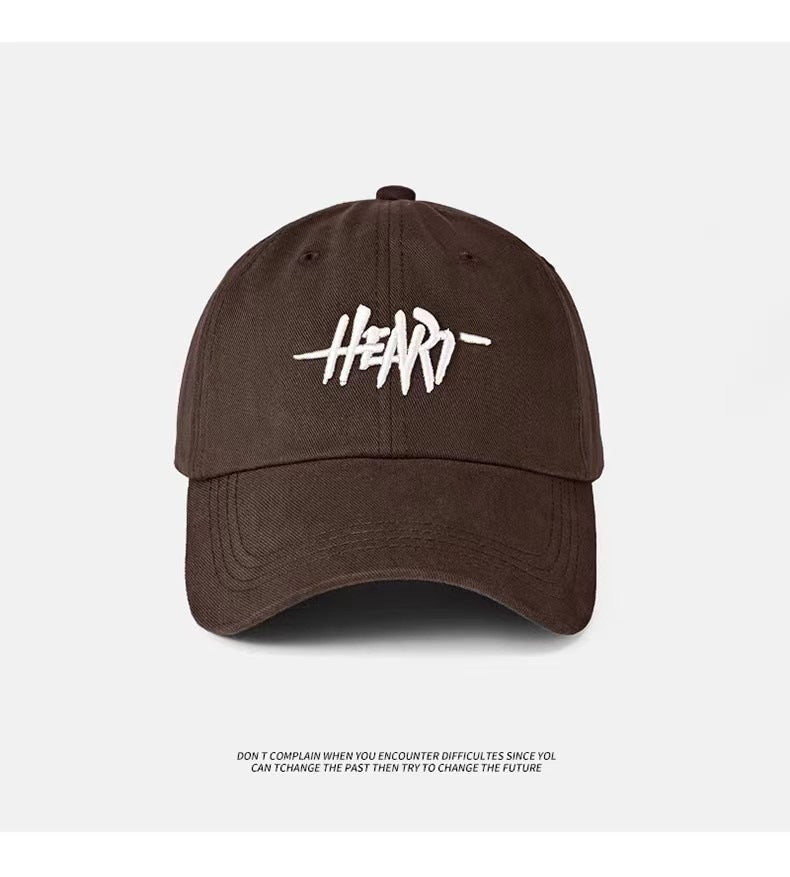 Summer Large Brim Baseball Cap with Embroidered Designs