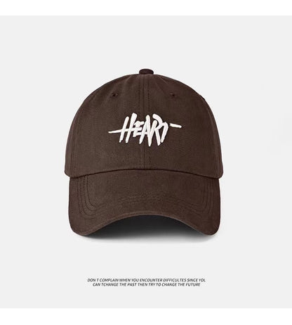 Summer Large Brim Baseball Cap with Embroidered Designs