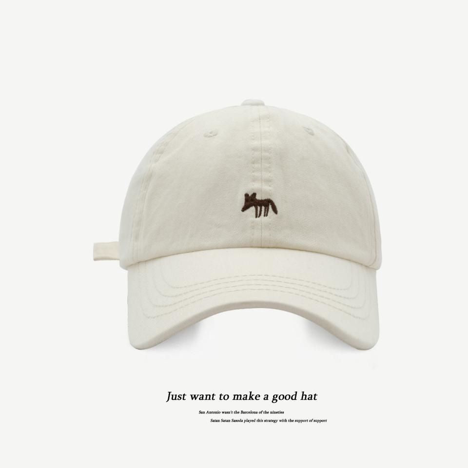 Summer Large Brim Baseball Cap with Embroidered Designs