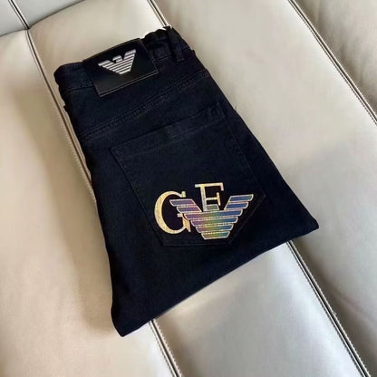 Summer letter-style denim pants