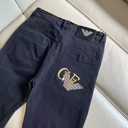Summer letter-style denim pants