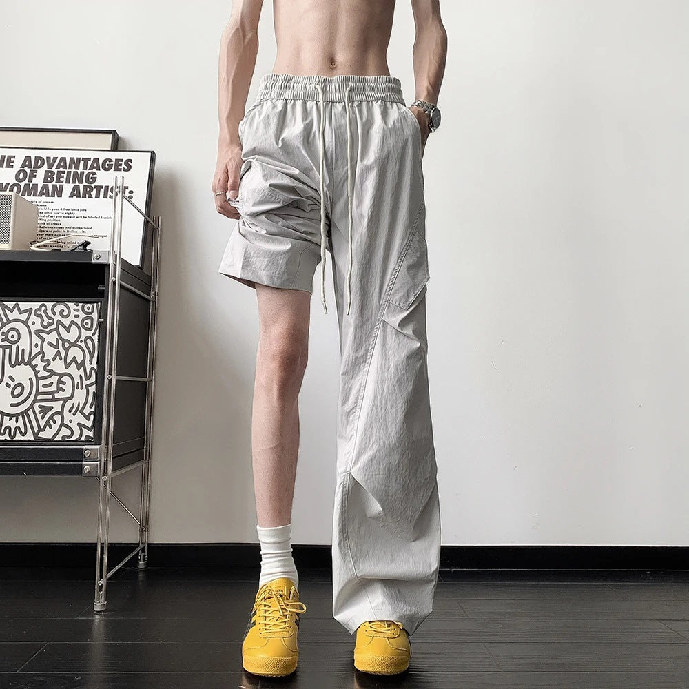Summer lightweight casual ice silk work pants