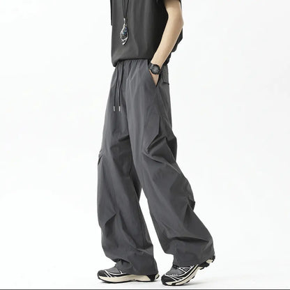 Summer lightweight casual ice silk work pants