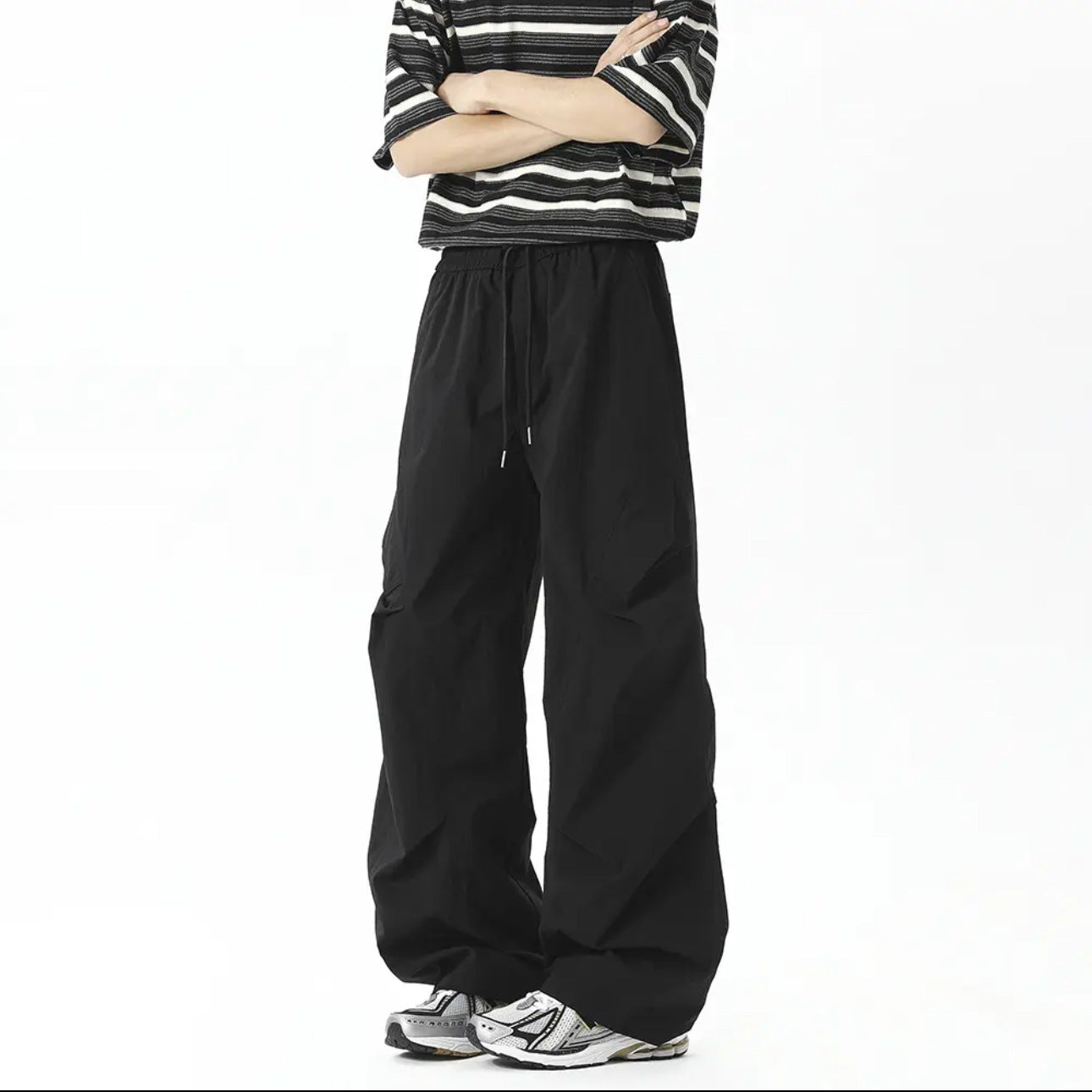 Summer lightweight casual ice silk work pants