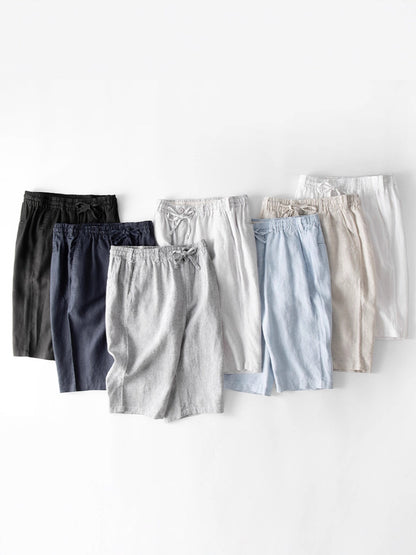Summer linen shorts, five-pocket pants