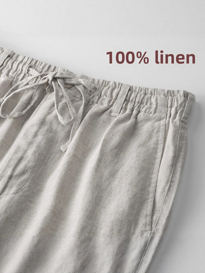Summer linen shorts, five-pocket pants