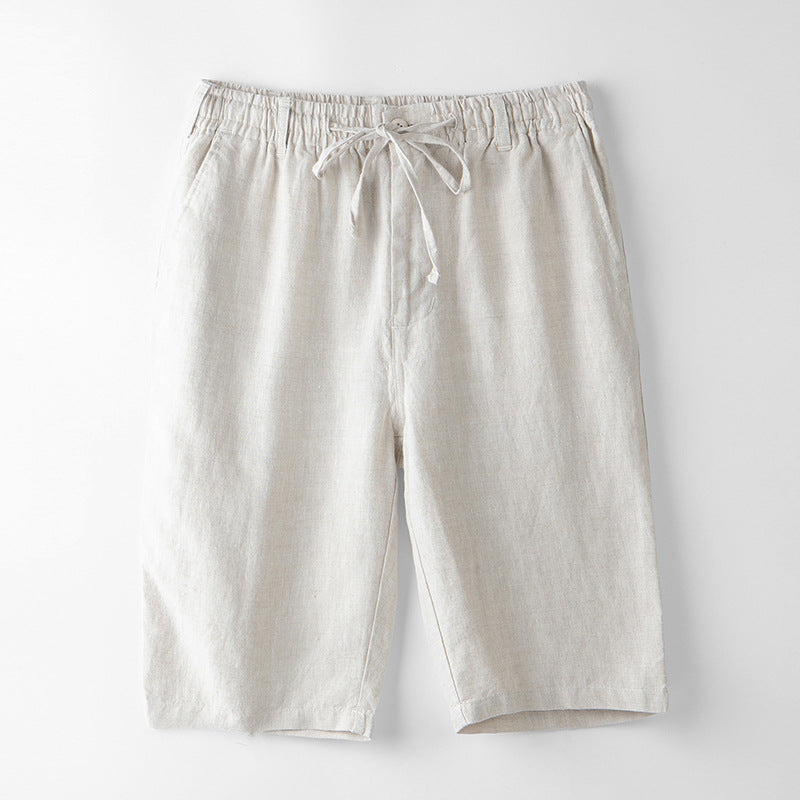 Summer linen shorts, five-pocket pants