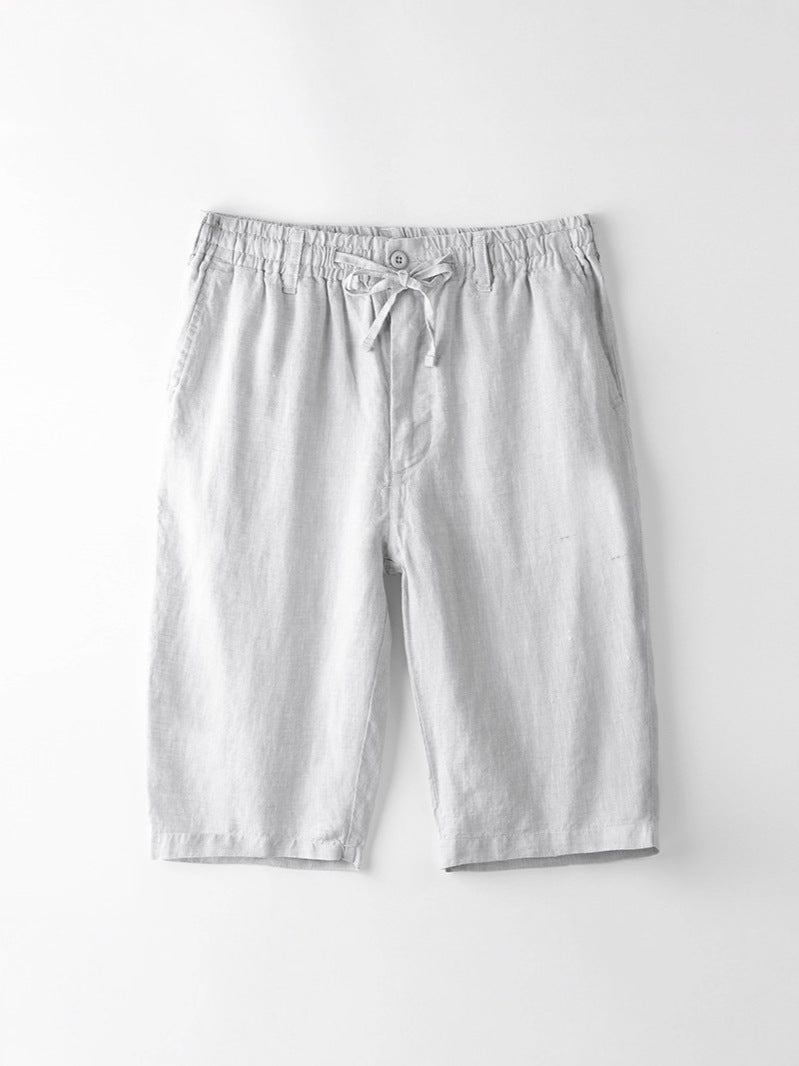 Summer linen shorts, five-pocket pants