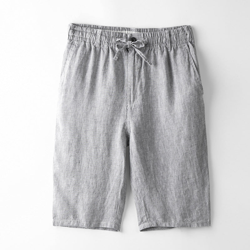 Summer linen shorts, five-pocket pants