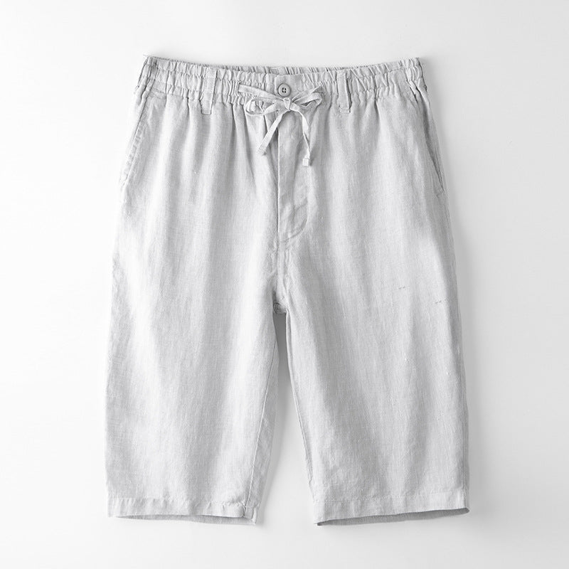 Summer linen shorts, five-pocket pants