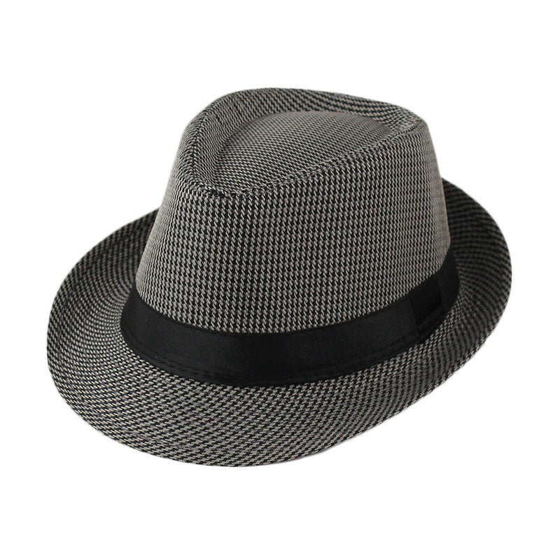Summer Linen Straw Jazz Hat for Men and Women