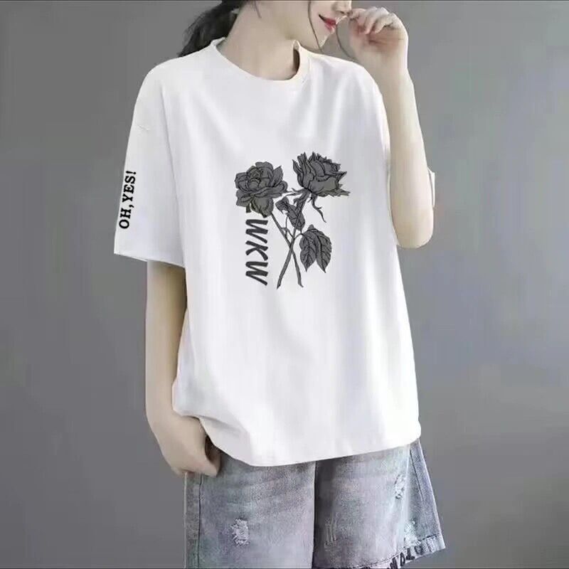 summer loose printed short-sleeved T-shirt