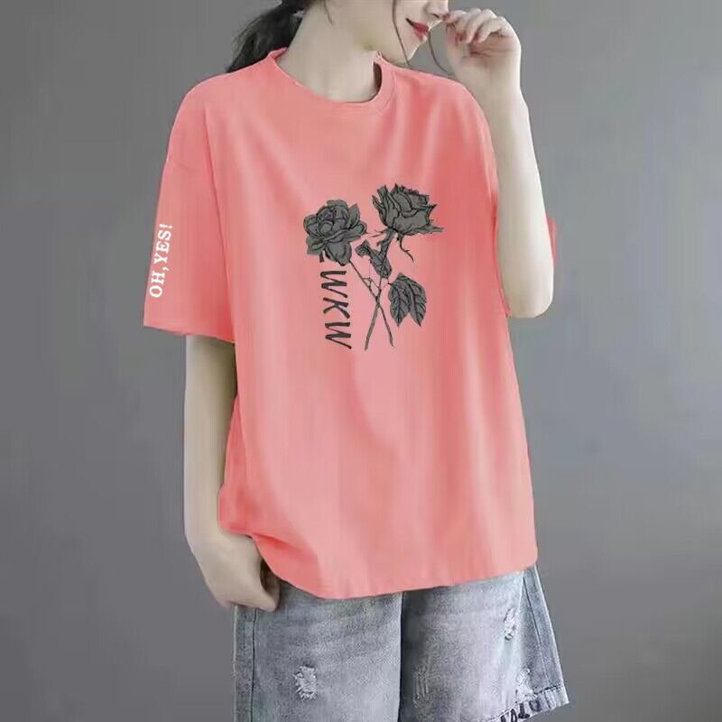 summer loose printed short-sleeved T-shirt