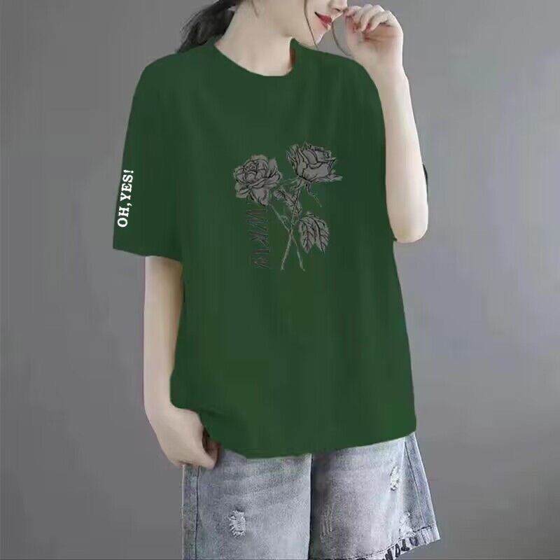 summer loose printed short-sleeved T-shirt