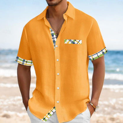 Summer Men Hawaiian Shirt 3D Digital Print Short Sleeve Casual Top
