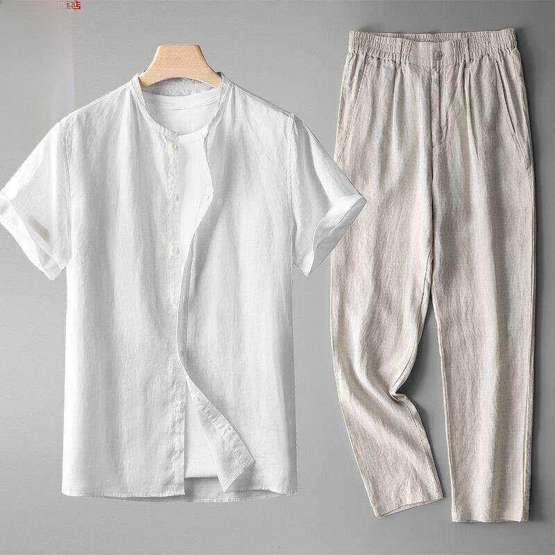 Summer Men's Casual Top and Long Pants