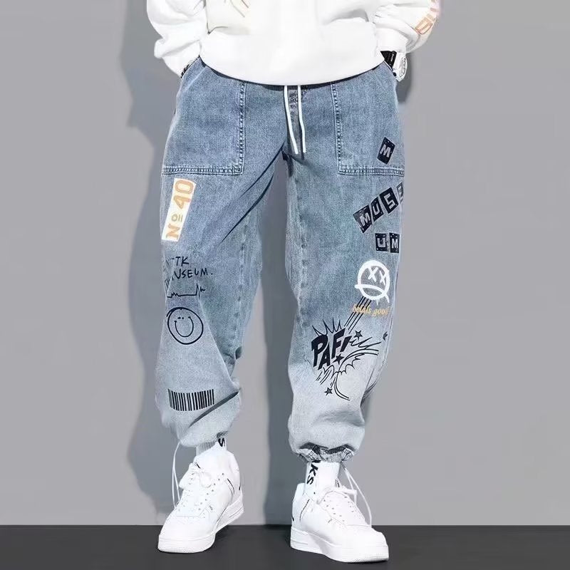 Summer New Letter Print Jeans