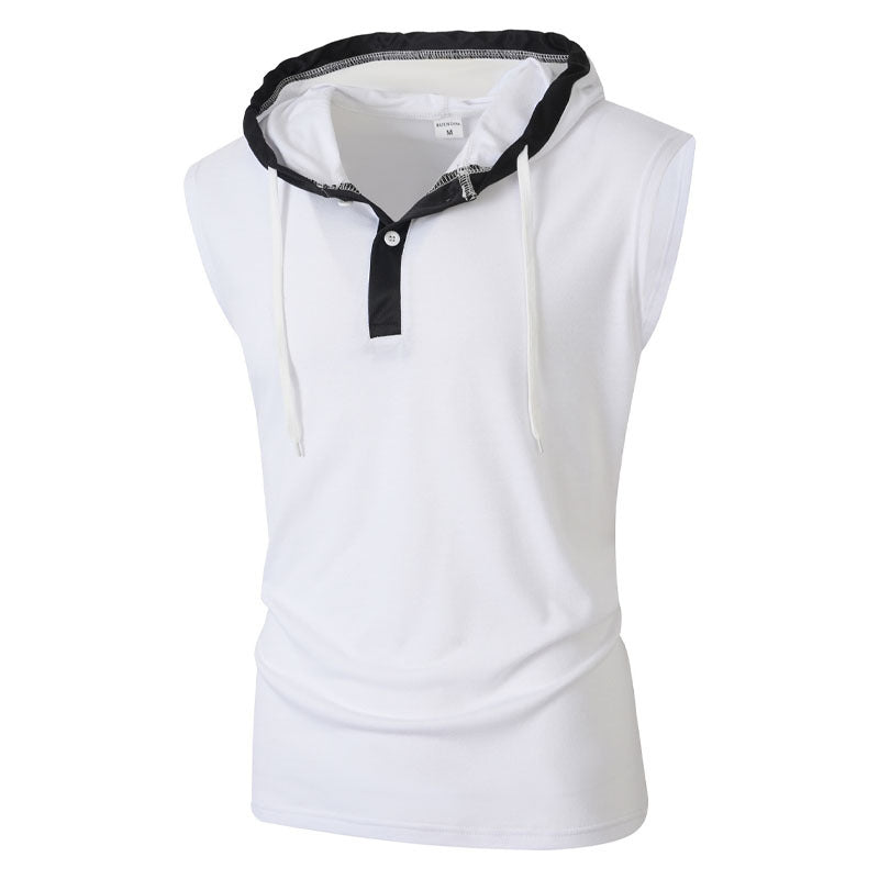 Summer New Style Heavy-Duty Vest Trendy Brand Outdoor Casual Sleeveless Hooded Vest for Men
