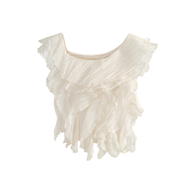 Summer Off-Shoulder Chiffon Blouse