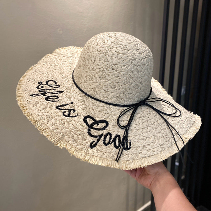 Summer Outdoor Showing Face Small Sunshade Sunscreen Beach Sun Hat