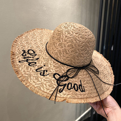Summer Outdoor Showing Face Small Sunshade Sunscreen Beach Sun Hat