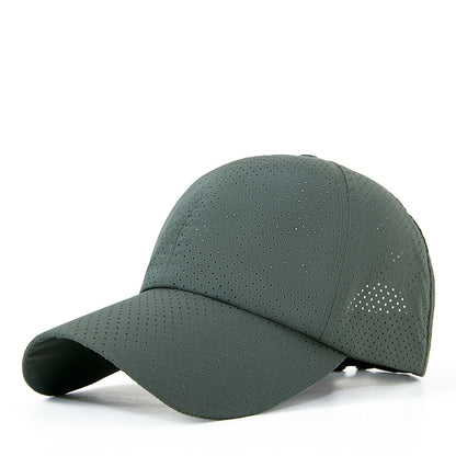 Summer Quick-Dry Baseball Cap for Men and Women with Extra-Large Head Circumference, Korean-Style Sun Protection Hat