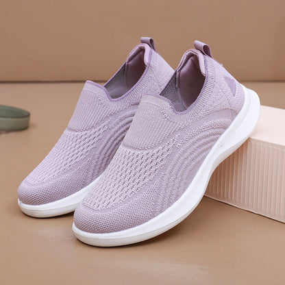 Summer Shoes for Women Casual Walking Shoes, Slip-On Soft-Soled Mom Shoes,
