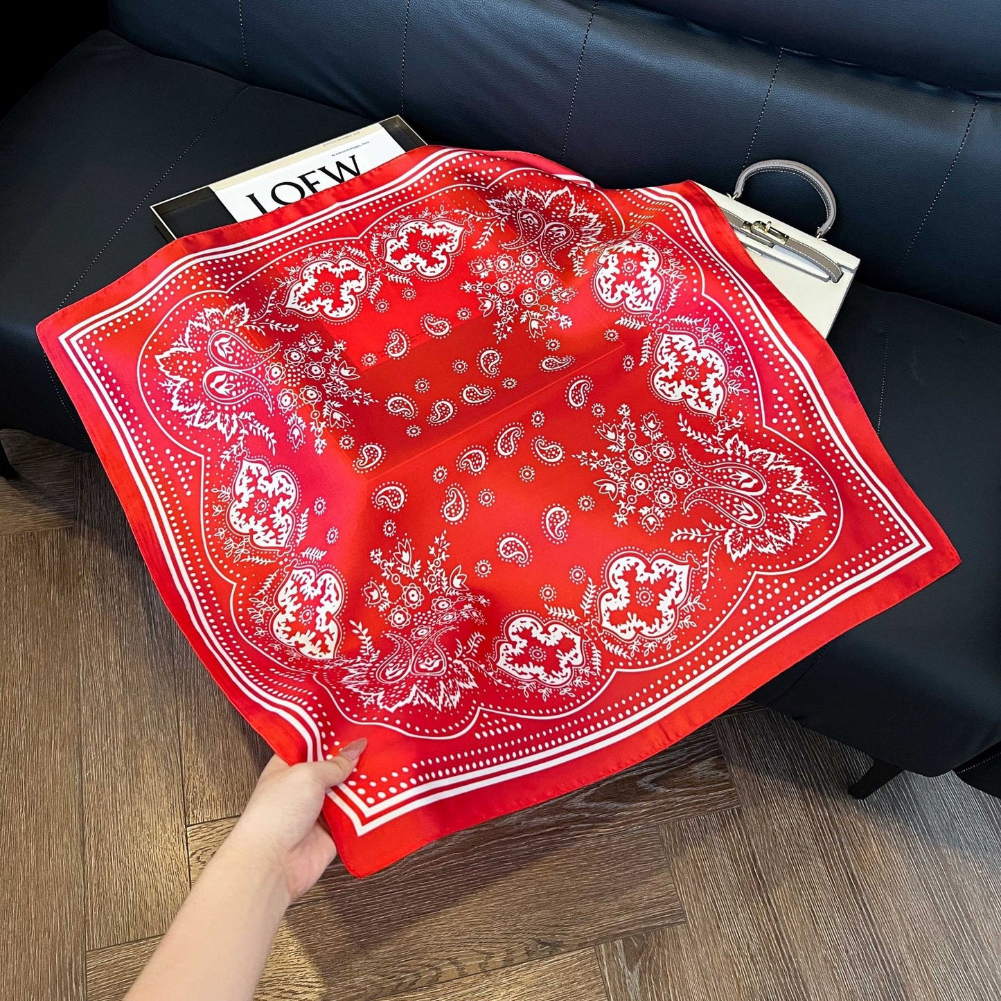 Summer Silk Scarves for Women 70X70 Square Scarves