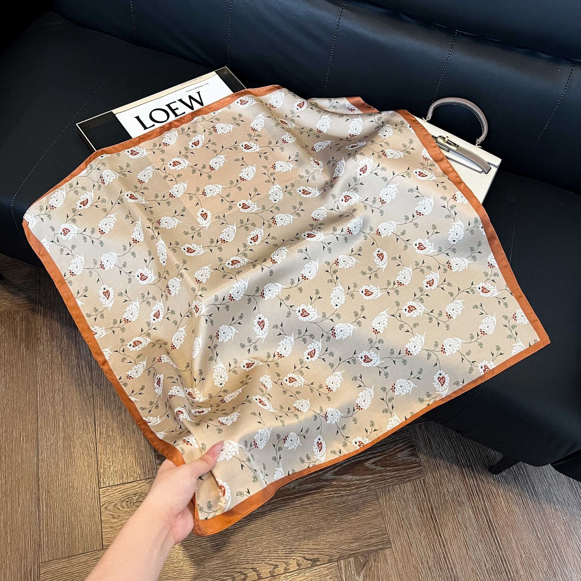 Summer Silk Scarves for Women 70X70 Square Scarves