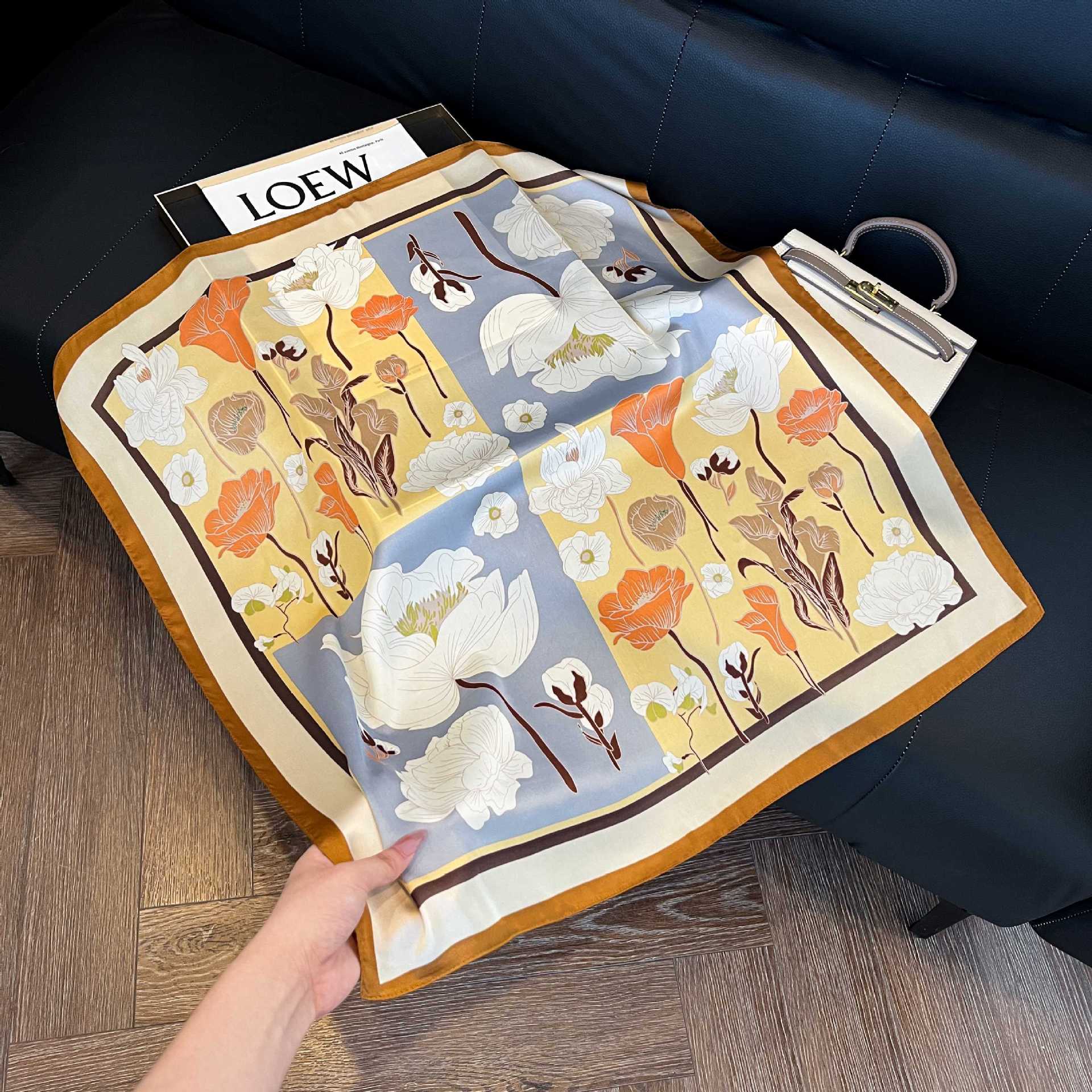 Summer Silk Scarves for Women 70X70 Square Scarves