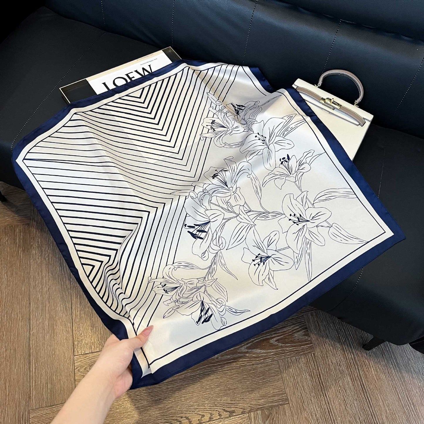 Summer Silk Scarves for Women 70X70 Square Scarves