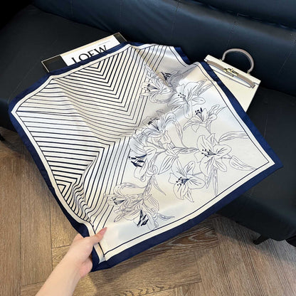 Summer Silk Scarves for Women 70X70 Square Scarves