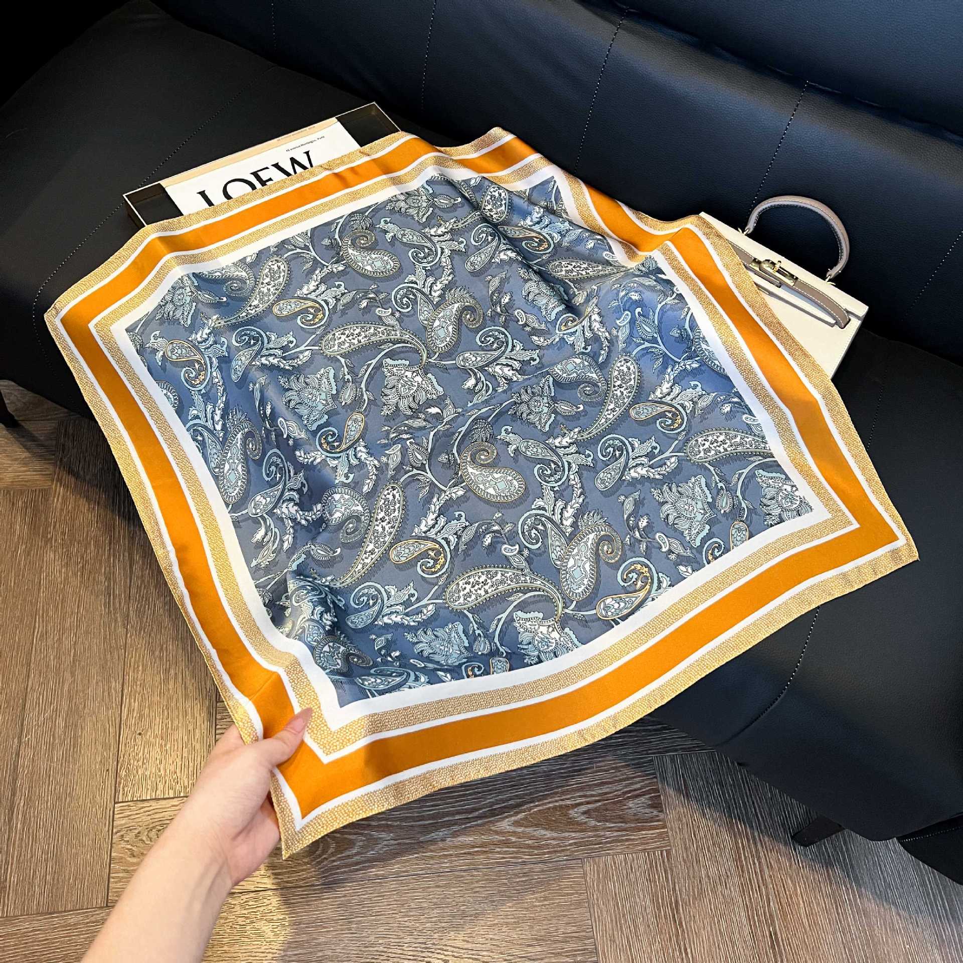 Summer Silk Scarves for Women 70X70 Square Scarves