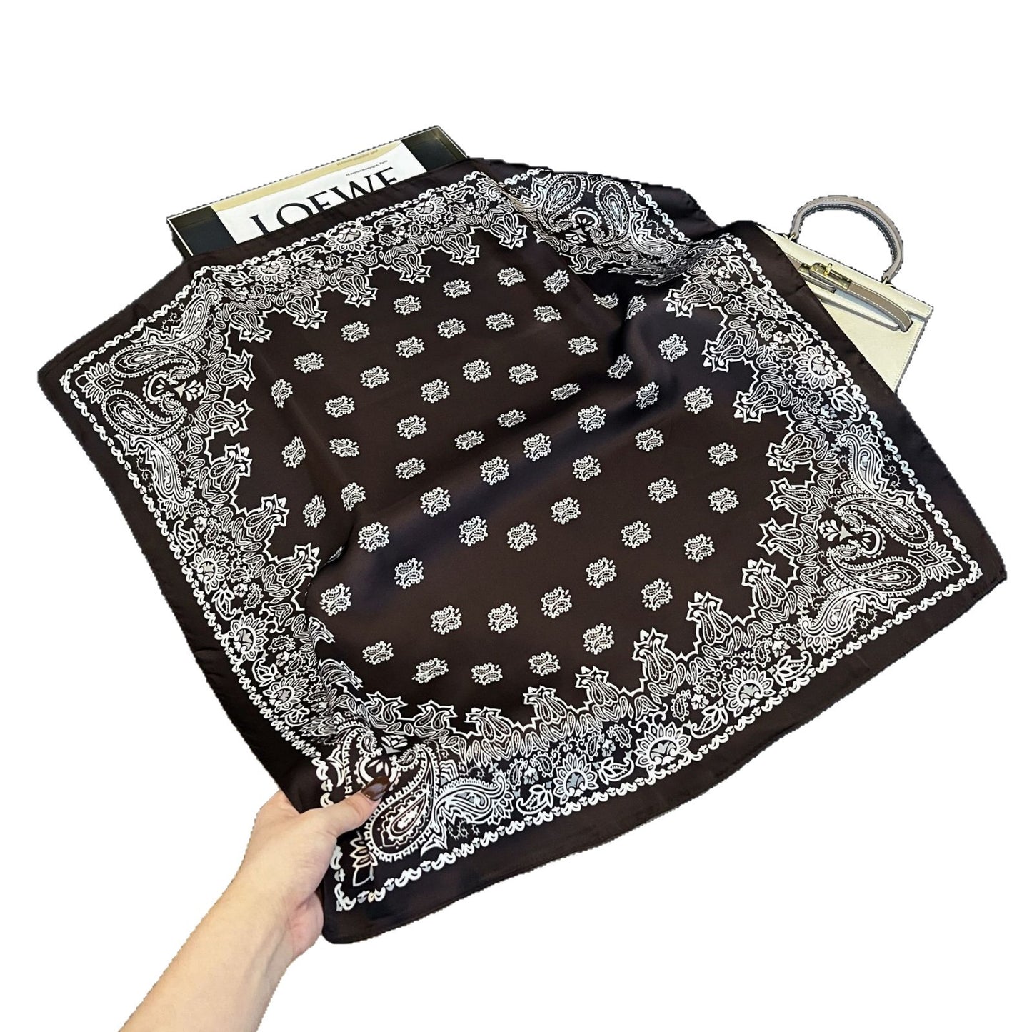 Summer Silk Scarves for Women 70X70 Square Scarves