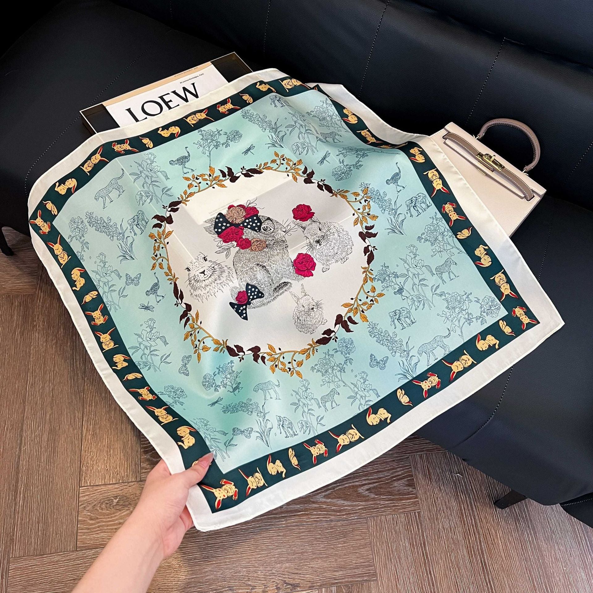 Summer Silk Scarves for Women 70X70 Square Scarves