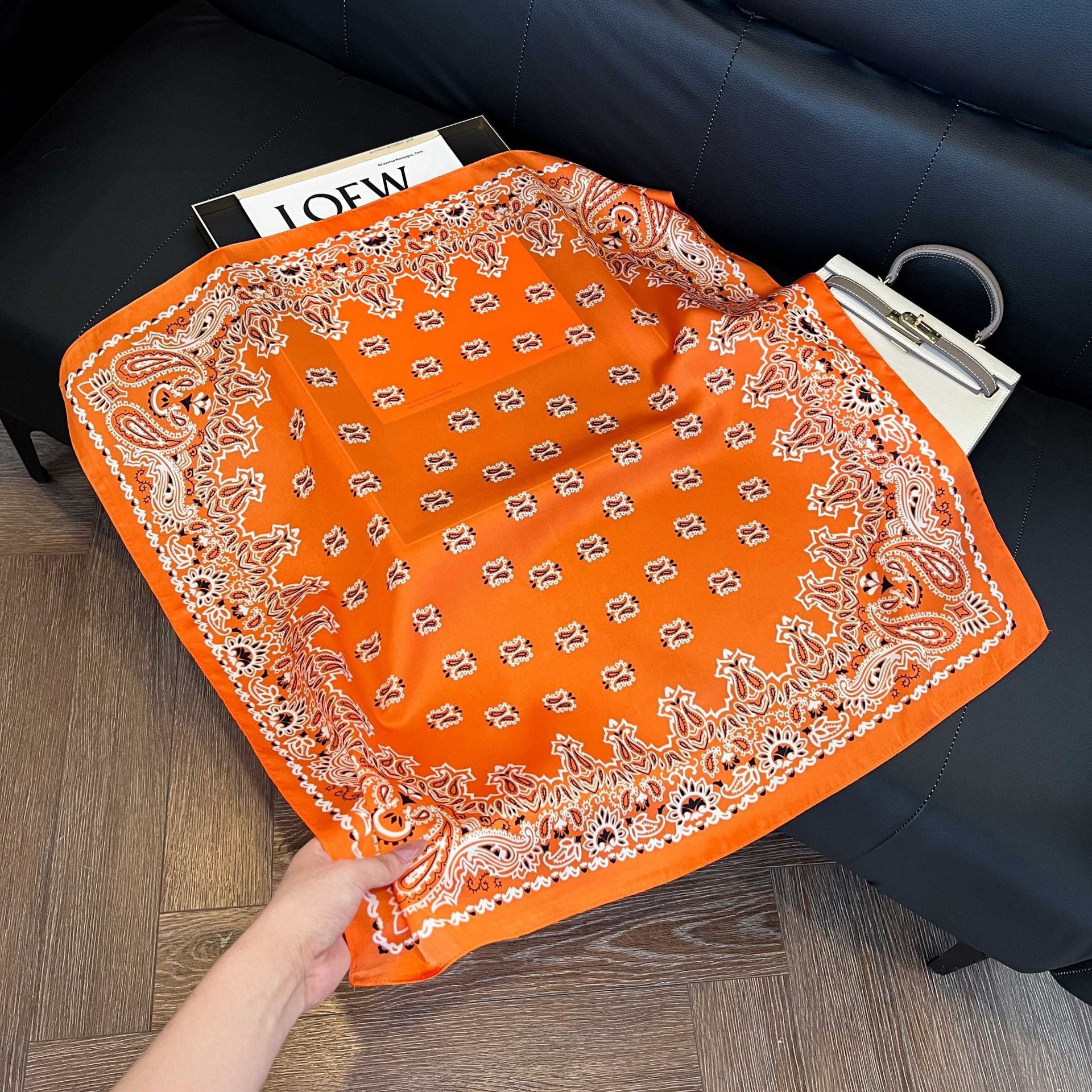 Summer Silk Scarves for Women 70X70 Square Scarves