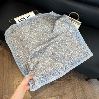 Summer Silk Scarves for Women 70X70 Square Scarves