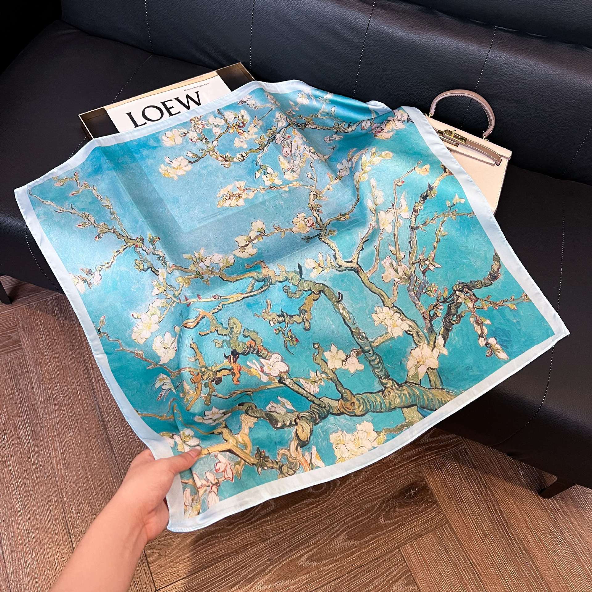 Summer Silk Scarves for Women 70X70 Square Scarves
