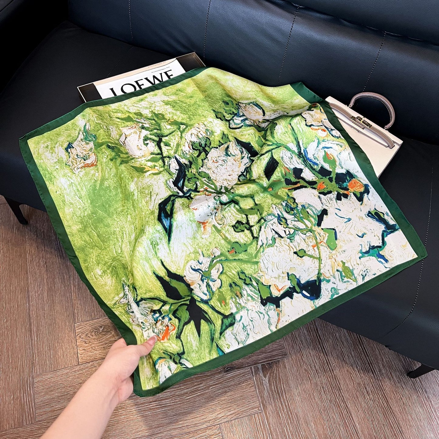 Summer Silk Scarves for Women 70X70 Square Scarves