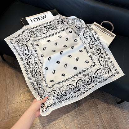 Summer Silk Scarves for Women 70X70 Square Scarves