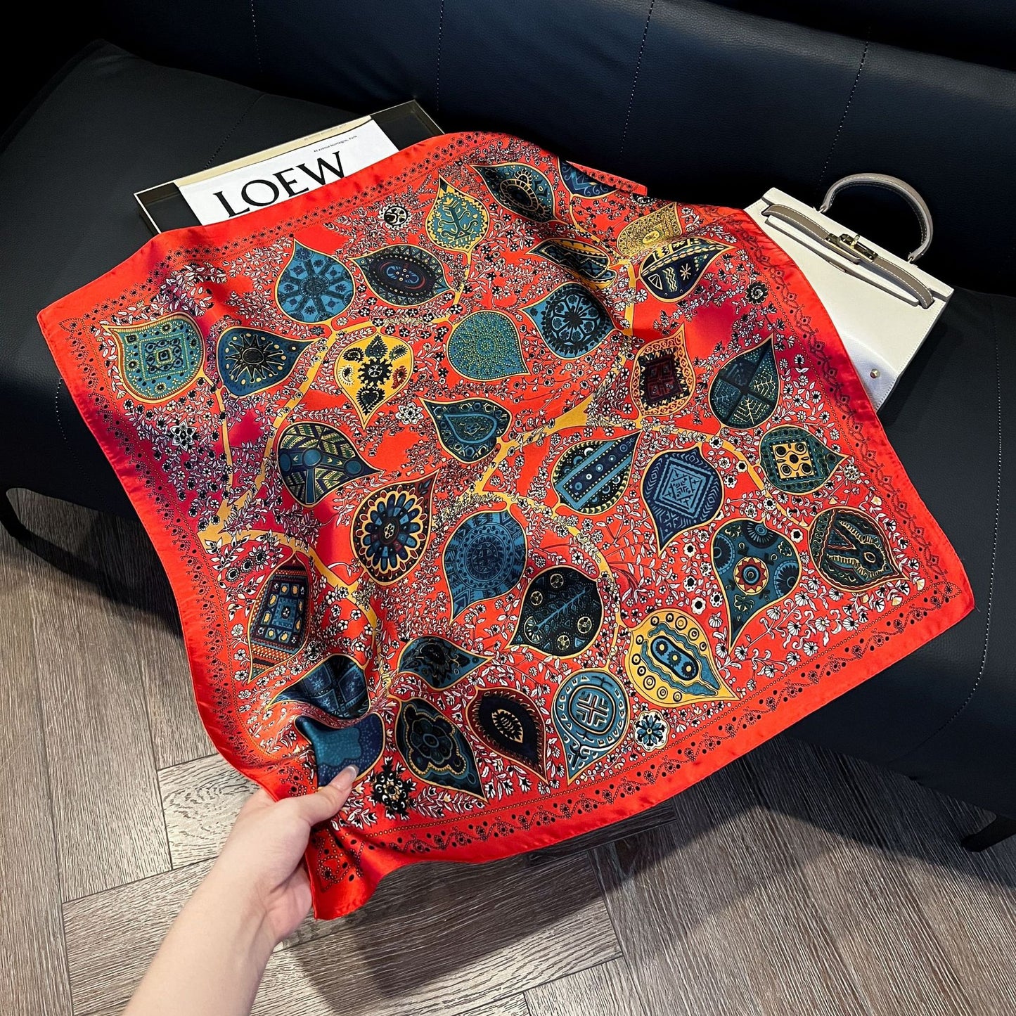 Summer Silk Scarves for Women 70X70 Square Scarves