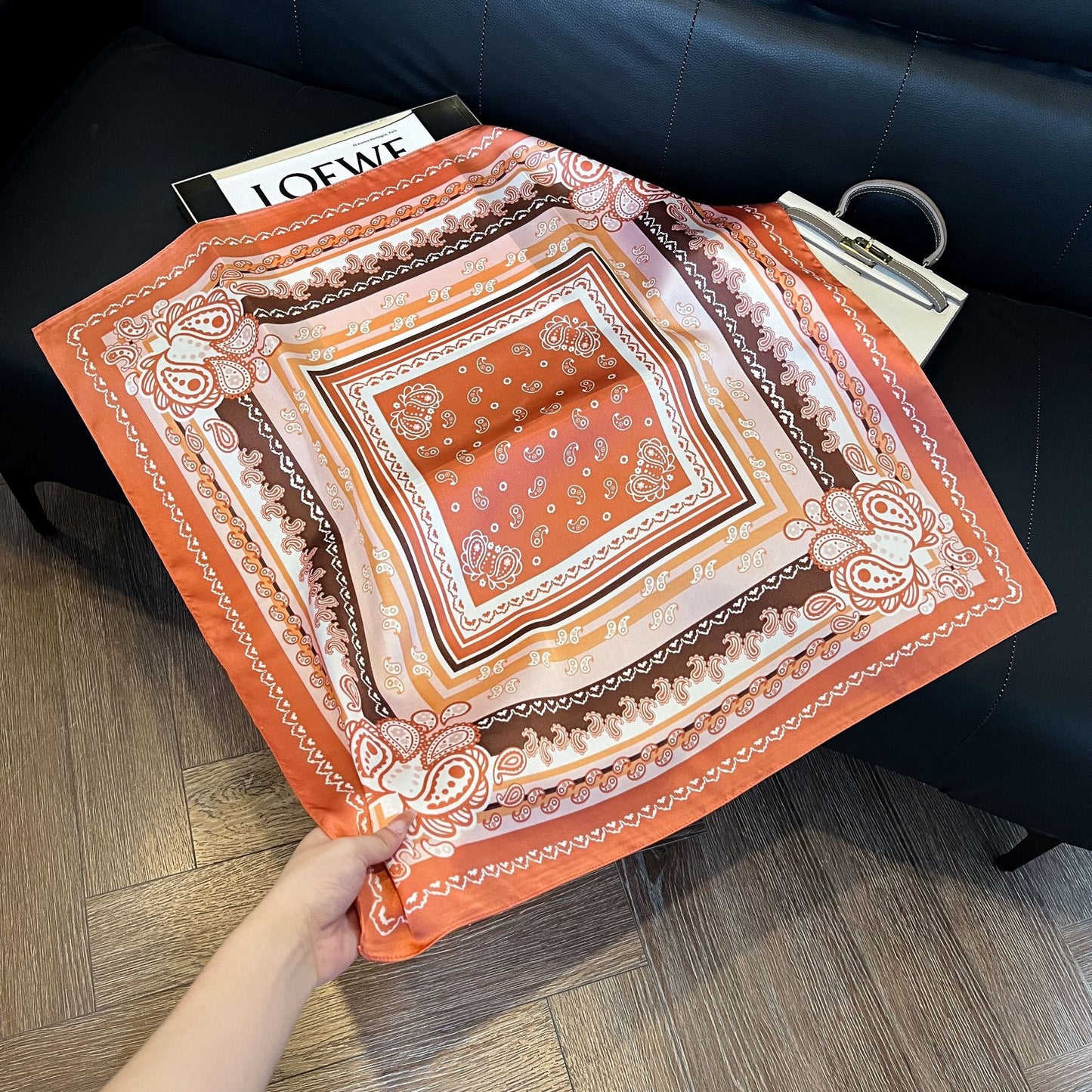 Summer Silk Scarves for Women 70X70 Square Scarves